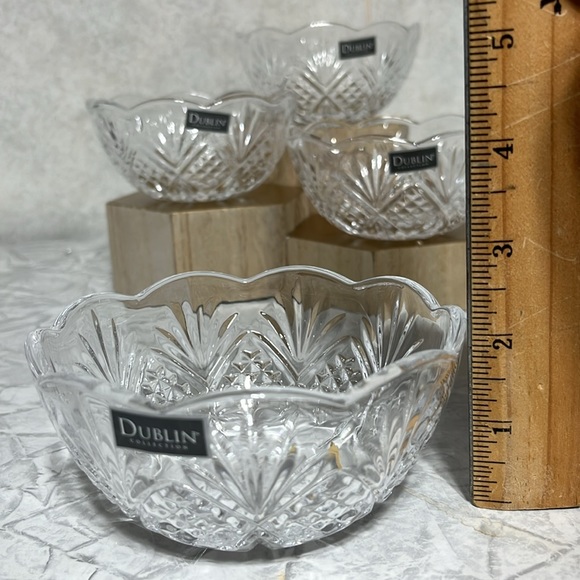Crystal dessert bowls set of 4  Shannon by Godinger NEW IN BOX - Picture 3 of 9